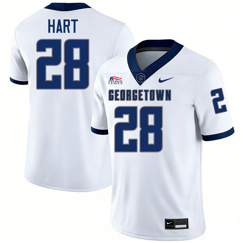 Georgetown Hoyas #28 Savion Hart College Football Jerseys,Uniforms-White